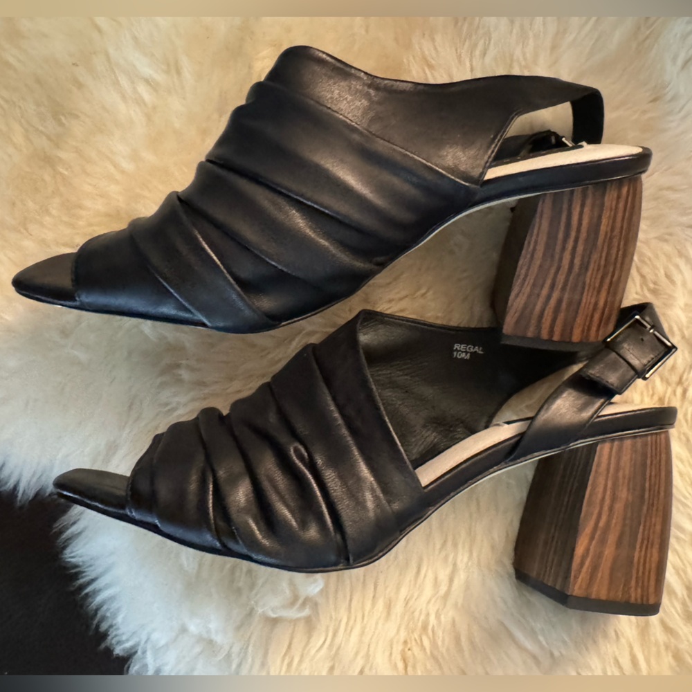 Sanctuary Black Heeled peep toe  Shoes